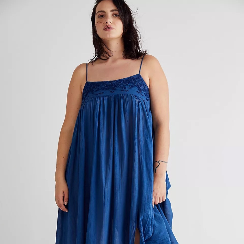 NWOT Free People Confidently Lost Maxi Slip Dress Z377-7 - Picture 2 of 2